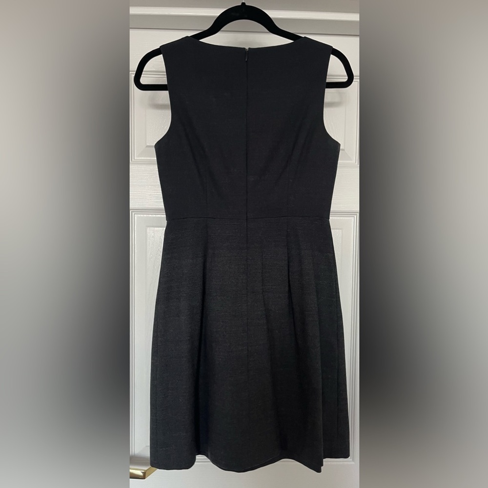 Theory grey wool sleeveless fit and flare dress